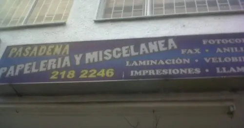 PAPELERIA Y MISCELANEA PASADENA PAPELERIA Y MISCELANEA PASADENA